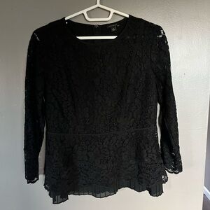 Ann Taylor Black Lace Women's Top